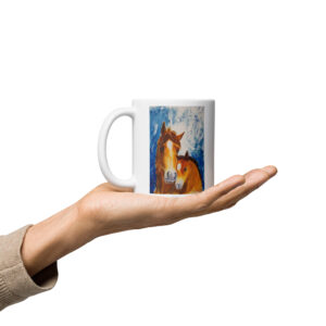 White glossy mug