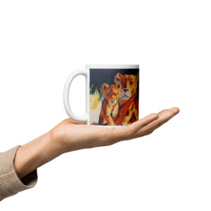 Weiße, glänzende Tasse